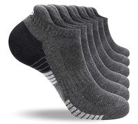 coskefy Running Socks Thick Cushion Ankle Trainer Socks for Men Women Cotton Sports (6 Pairs)