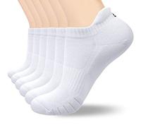 coskefy Sports Ankle Socks Thick Cushion Cotton Low Cut Running Athletic Socks for Men Women (6 Pairs) Large