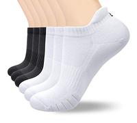 coskefy Sports Ankle Socks Thick Cushion Cotton Low Cut Running Athletic Socks for Men Women (6 Pairs) Medium