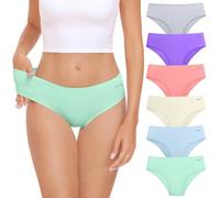 coskefy Underwear Women, 6 Pack Cotton Knickers Soft Breathable Briefs Comfy Hipster Panties Ladies Underpants