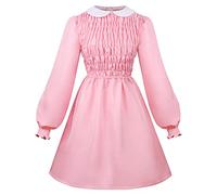COSLANDERS Girl Eleven Costume Dress with Socks Womens Eleven Costume Eleven Dress Halloween Girl’s Eleven costume (STYLE1, L)