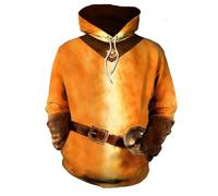COSLANDERS Kids Puss Cosplay Costume Puss in Boots Hoodies 3D Printed Puss Pullover Halloween Kids Puss Costume (STYLE1, M(130CM))