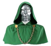 COSLANDERS Mens Doctor Doom Costume Shawl with Mask Halloween Victor von Doom Costume (STYLE1, XL)