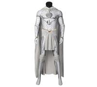 COSLANDERS Mens Moon Knight Costume with Cloak Marc Spector Costume Outfit Moon Knight Mask Halloween Moon Knight Bodysuit (FULL SET, S)