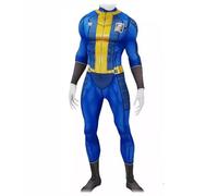COSLANDERS Womens Lucy Costume Mens Vault Dweller Costume Jumpsuit Mens Sheltersuit Halloween Fall out 33 costume (STYLE1, M)