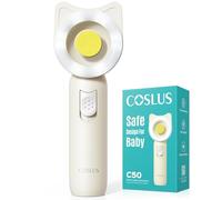 COSLUS Baby Nail File Electric: 16 in1 Safe for Sleep Trim Grind Gentle Baby Nail File with Quiet Design 360° Light 5 Grinding Heads 10 Adhesive Pads Suitable for Multiple Age Groups