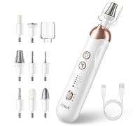 COSLUS Baby Nail File Electric: 16 in1 Safe for Sleep Trim Grind Gentle Baby Nail File with Quiet Design 360° Light 5 Grinding Heads 10 Adhesive Pads Suitable for Multiple Age Groups