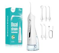 COSLUS C20 Water Dental Flosser Teeth Pick: 2026 Upgraded Portable Cordless Oral Irrigator 300ML Rechargeable Travel Irrigation Cleaner IPX7 Waterproof Flossing Machine for Teeth Cleaning
