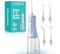COSLUS C51 Portable Water Dental Flosser with Jet Mode, 3 Modes 6 Pressure