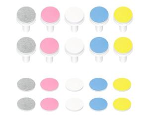 COSLUS Original C50 Baby Electric Nail File Replacement Pads, 10 Grinding Heads + 10 Buffer Pads, Gentle, Safe for Sleep Time Grinding, Baby Nail Trimmer Accessory Set for Newborn, Infant & Toddler