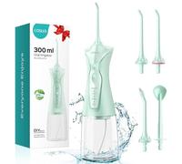 COSLUS Water Teeth Flosser Picks: 4 Modes Cordless Irrigator 300ML Portable Electric Flossing Machinerie for Teeth Cleaning Rechargeable Waterproof Tooth Pick Set Cleaner for Travel Home C30(FC5360)