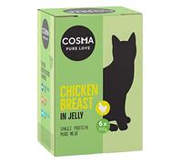 Cosma Original Pouches 24 x 100g Chicken Breast in Jelly Species-appropriate Supplementary Wet Cat Food with Tender Meat in Jelly Premium Food in Convenient, Single Portion Pouches