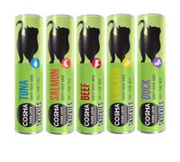 Cosma Snackies Mixed Trial Packs - 5 Varieties (76g) - tuna,salmon,chicken,duck,beef