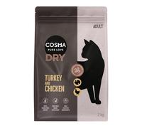 Cosma Turkey & Chicken Dry Food - Economy Pack: 2 x 2kg