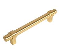 Cosmas 10 Pack 161-128BB Brushed Brass Cabinet Bar Handle Pull - 5" Inch (128mm) Hole Centers