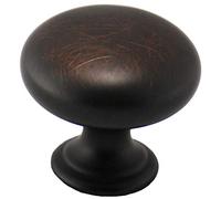 Cosmas 10 Pack 4950ORB Oil Rubbed Bronze Cabinet Hardware Round Mushroom Knob - 1-1/4 Inch Diameter - Solid Zinc Metal Drawer Knob for Kitchen Bathroom Dresser Furniture