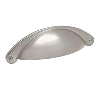 Cosmas 4198SN Satin Nickel Cabinet Hardware Bin Cup Drawer Handle Pull - 2-1/2 (64mm) Hole Centers - 10 pack by Cosmas