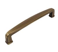Cosmas 4392-128BAB Brushed Antique Brass Modern Cabinet Hardware Handle Pull - 5" Inch (128mm) Hole Centers - 10 Pack