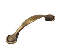 Cosmas 6632BAB Brushed Antique Brass Cabinet Hardware Handle Pull - 3" Inch (76mm) Hole Centers - 10 Pack