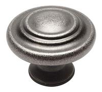 Cosmas 9971WN Weathered Nickel Cabinet Hardware Pulls, 3-Ring Round Knob - 1-1/4'' Inch Diameter - 10 Pack