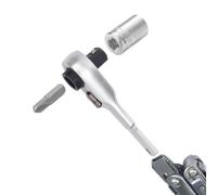 Cosmedge Flat End 2 in1 EDC Ratchet Wrench Screwdriver for LEATHERMAN Multitool Accessories, Compatible with Multitools Flat Bit Adapters