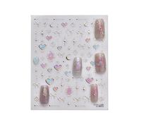 Cosmeria 5D Engraved Nail Stickers Leaf, Unique Three-Dimensional Effects, Eco-Friendly, Child and Adult Friendly