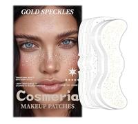 Cosmeria Glitter Face Tattoo Set, 24 Sheets Waterproof and Sweatproof Glitter Freckles in Gold and Silver, Easy Application and Removal