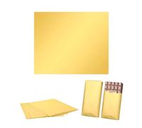 Cosmeria Golden Aluminium Foil Chocolate Packaging, Pack of 40 Aluminium Foil 19 x 16 cm for Sweets, Chocolates, DIY Projects and Parties, Easy to Use