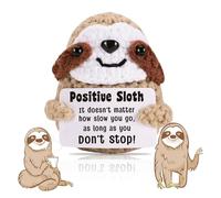 Cosmeria Inspirational Positive Crochet Sloth - Handmade lucky charm, perfect as an advent calendar filling for women and men