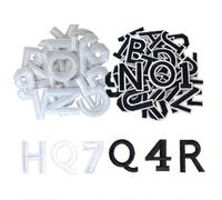 Cosmeria Iron-On Letters And Numbers, 144 Embroidery Patches Set, Alphabet From A-Z & Numbers From 0-9, Customisable Iron-On Patches For Clothing And Accessories