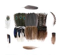 Cosmeria Natural Feather Set, 48 Pieces In Six, Ideal For DIY Craft Projects, Jewellery And Decorations, For Creative Craft Ideas