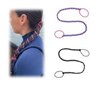 Cosmeria Set of 2 Rip Tie Hair Ties, Elasticated Hair Ties Original for Women, Gentle Scrunchies for Sports, Swimming and Everyday Wear (Red & Black)