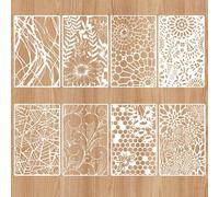 Cosmeria Stencil Set For DIY Art, 12 Pieces, 28×18cm, Flexible And Reusable, For Textile Design, Walls And Creative Projects