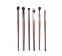 Cosmetic 2/6 pcs Makeup Eye Shadow Brush Set Goat Hair Tool Ultra Soft Make Up Tapered Blender Diffuse Kit Cut Crease Brush(6pcs3goathair)