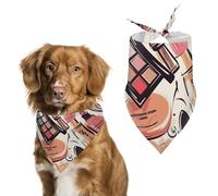 Cosmetic and Makeup Theme Pattern Dog Bandanas Adjustable Bib Handkerchief Party Pet Decorations Cute Dog Triangle Scarfs for Small Medium Puppy Cat Costume Accessory