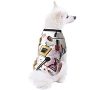 Cosmetic and Makeup Theme Pattern Dog Pet Clothes - Security Printed Pet Sweaters, Coat Winter for Small Medium Large Dogs Cats, Cozy Apparel Casual Fashion Costume, Cute Pet Pullover Sweater.