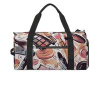 Cosmetic And Makeup Theme Pattern Gym Bag for Men Women Water Resistant Duffle Bag Travel Lightweight Bag for Travel Sports, white, One Size