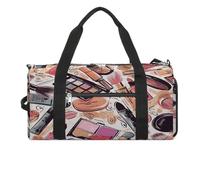 Cosmetic and Makeup Theme Pattern Gym Bag for Women Men Shoe Compartment Waterproof Travel Bags Sports Duffle Bag for Sports Gyms Yoga