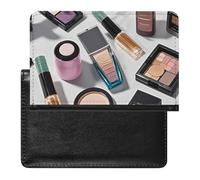 Cosmetic And Makeup Theme Pattern Passport Holder ID Card Protector Case Holder Travel Pack Unisex-adult Waterproof Passport