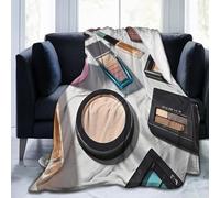 Cosmetic and Makeup Theme Pattern Throw Blankets Flannel Blanket Warm Cozy Bed Blanket Lightweight Soft Blankets for Couch Sofa Bed Chair Home Decor 50"X40"