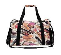 Cosmetic And Makeup Theme Pattern Weekender Bag Large Travel Duffel Bags for Men Women Carry on Overnight Bags Personalized Lightweight Gym Bag for Travel Business Trips Sport Hospital