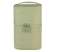 Cosmetic Bag 1 Pc Travel Women Makeup Zipper Bag Solid Cosmetic Cylinder Brush Organizer Toiletries Kit Pouch Package(Green)