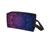 Cosmetic Bag Custom Travel Om Mandala Toiletry Bag Buddhism Aum Yoga Meditation Cosmetic Makeup Organizer Beauty Storage Dopp Kit Box(Color 02)