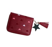 Cosmetic Bag Focused for Women's Heart Shaped Wallet and Makeup Organizer (A, One Size)