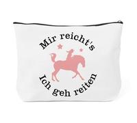 Cosmetic Bag for Women with Zip Ideal as a Teacher Gift Thank You or Horse Gift for Girls When Travelling, horse girl, horse girl