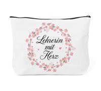 Cosmetic Bag for Women with Zip Ideal as a Teacher Gift Thank You or Horse Gift for Girls When Travelling, Teacher, teacher