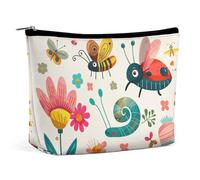 Cosmetic Bag Ladybugs Pattern Infinite Speckled Portable Toiletry Bag Large Capacity Travel Makeup Bag Beauty Makeup Organizer for Full-Sized Shampoo Conditioner Brushes Set Makeup Accessories,