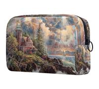 Cosmetic Bag Lighthouse Coast Landscape Travel Toiletry Bag Makeup Organizer Case for Women