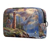 Cosmetic Bag Lighthouse Coast Landscape Travel Toiletry Bag Makeup Organizer Case for Women