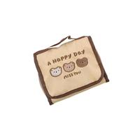 Cosmetic Bag Make Up Bag Women Makeup Hanging Toiletries Organizer Travel Jewelry Fold Cosmetic Brushes Wash Kits Case Pouch for Daily Travel(Three Bear)